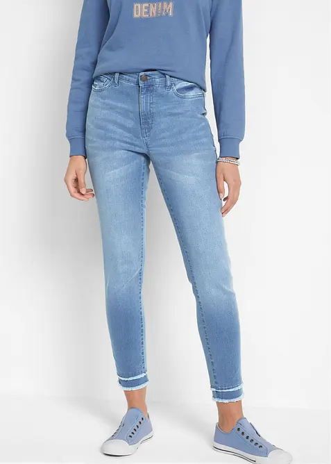 Jeans cropped elasticizzati e ultra morbidi, bonprix