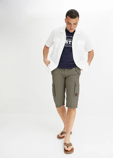 Bermuda cargo in puro cotone, regular fit, bonprix
