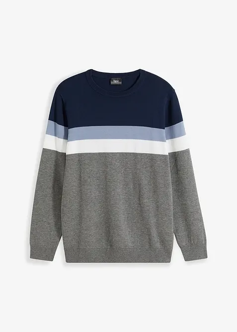 Maglione in filato fine con puro cotone, bonprix