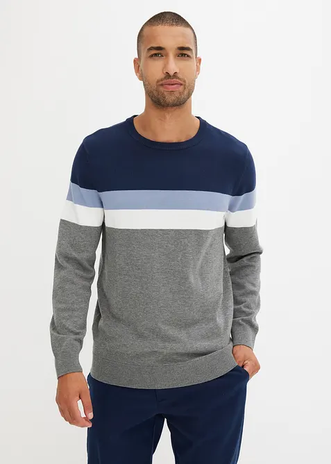 Maglione in filato fine con puro cotone, bonprix