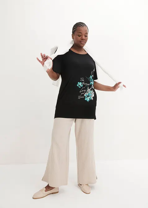 Maglia a mezze maniche con scollo a barca, bonprix