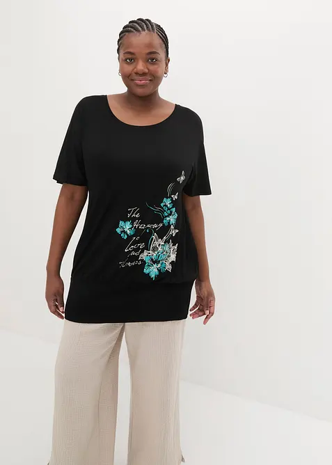 Maglia a mezze maniche con scollo a barca, bonprix