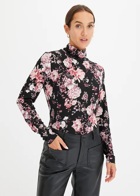 Maglia a maniche lunghe in misto viscosa morbido, bonprix