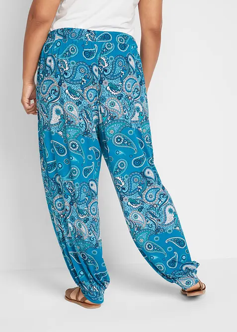 Pantaloni alla turca in jersey di misto viscosa fluente, bonprix