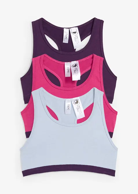 Reggiseno bustier con morbido cotone (pacco da 5), bonprix