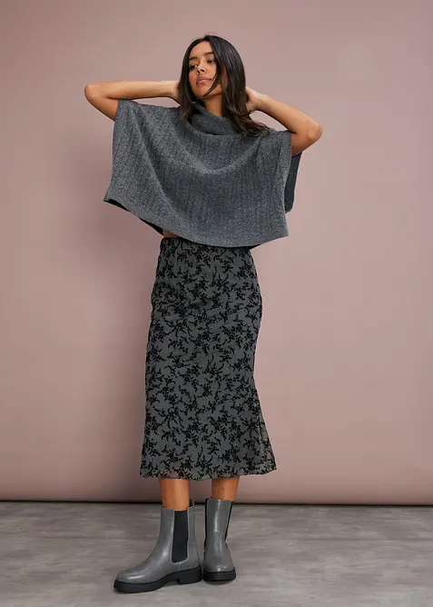 Gonna midi in mesh delicato, bonprix