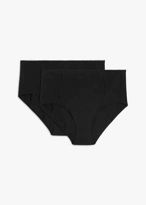 Culotte mestruale a vita alta ad assorbenza media (pacco da 2), bonprix
