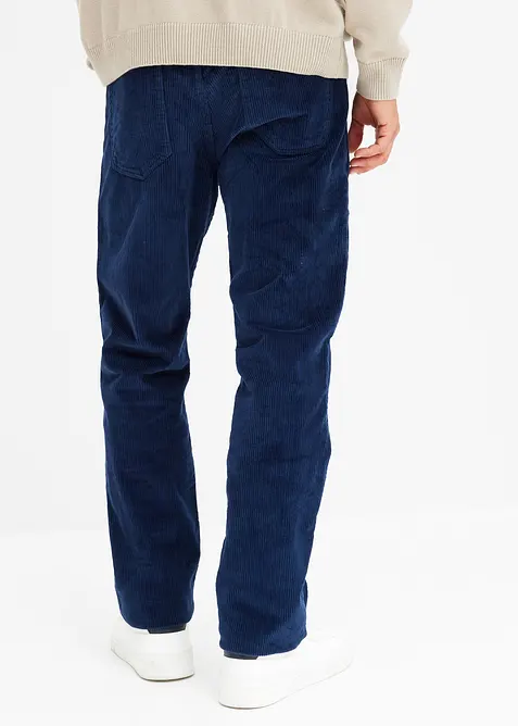 Pantaloni termici in velluto a coste con fodera in flanella relaxed fit, straight, bonprix