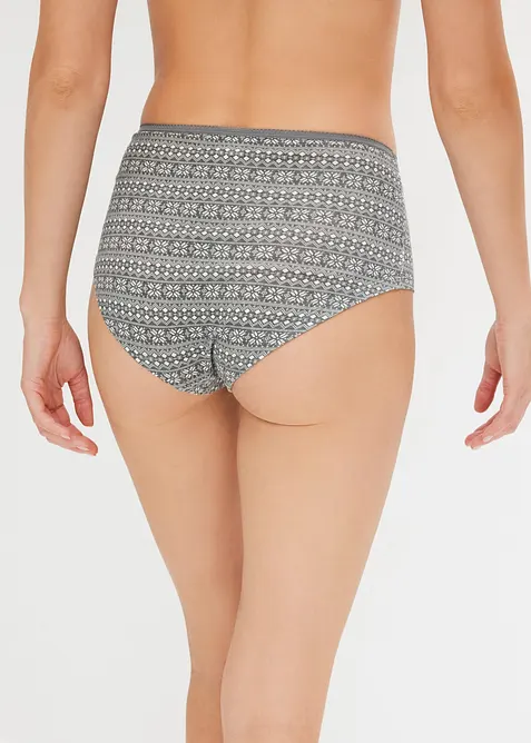 Culotte a vita alta con cotone biologico (pacco da 4), bonprix