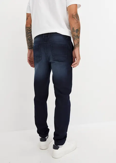 Jeans in tessuto felpato con elastico in vita regular fit, straight, bonprix