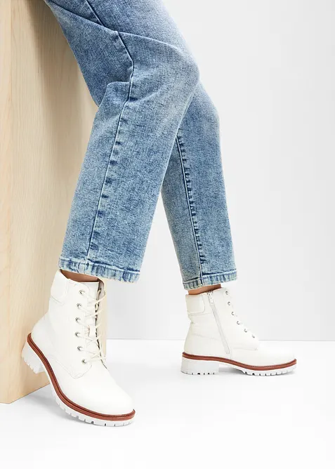 Scarponcini stringati foderati, bonprix