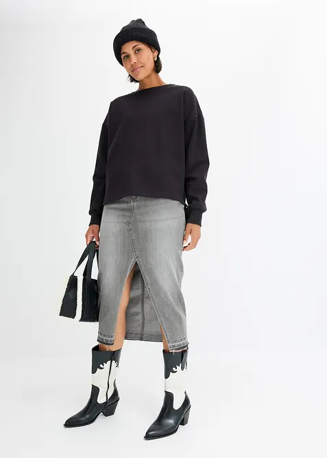 Felpa oversize in puro cotone biologico, bonprix