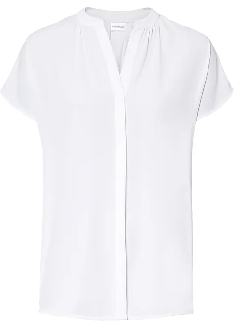 Camicetta a maniche corte con abbottonatura nascosta, bonprix