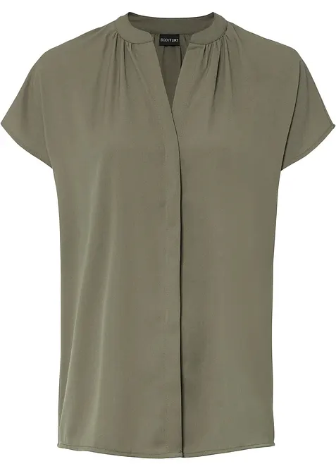 Camicetta a maniche corte con abbottonatura nascosta, bonprix