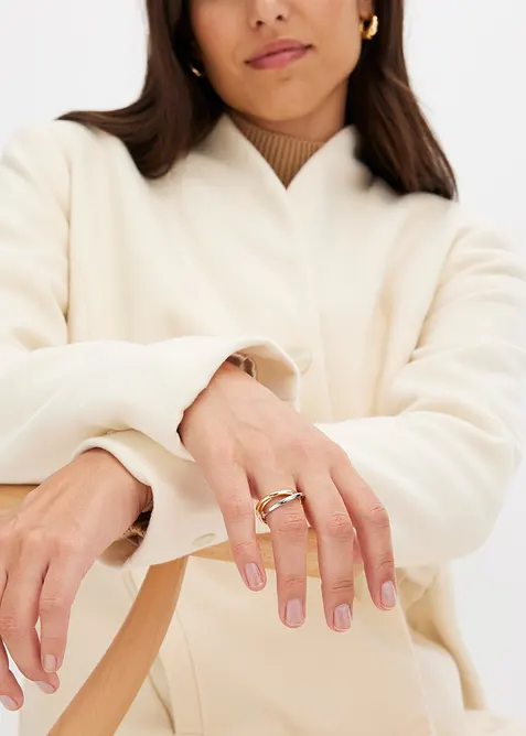 Anello avvolgente tricolore in acciaio inossidabile, bonprix