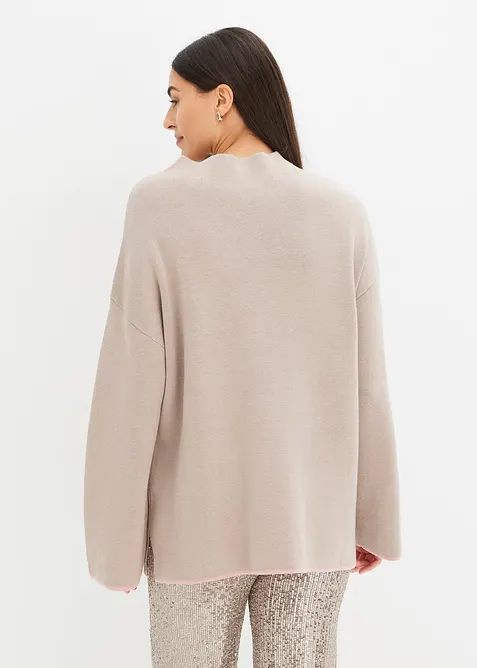 Maglione double-face in maglia fine, bonprix