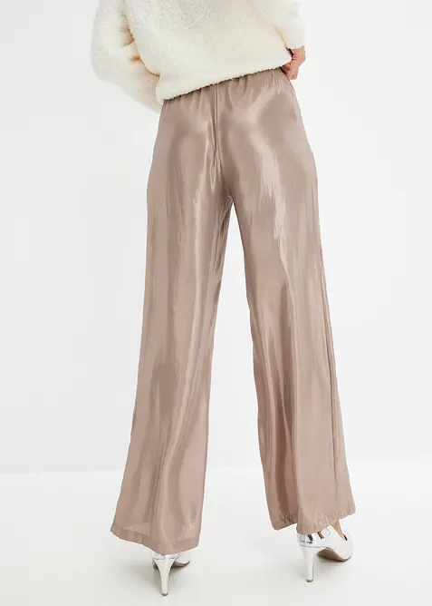 Pantaloni in satin lucido, bonprix
