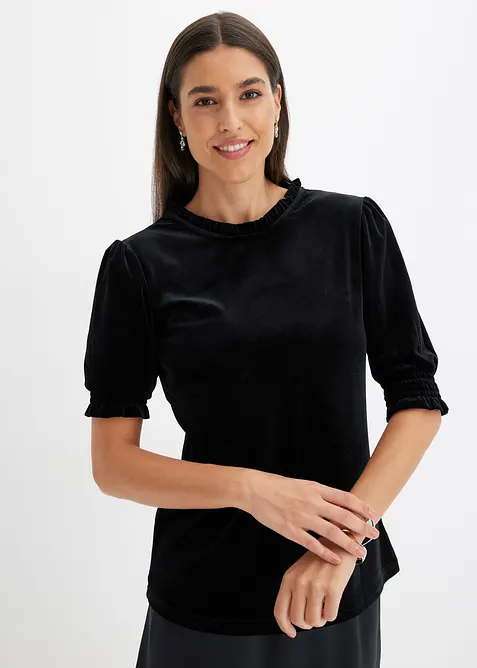 Maglia in velluto morbido, bonprix