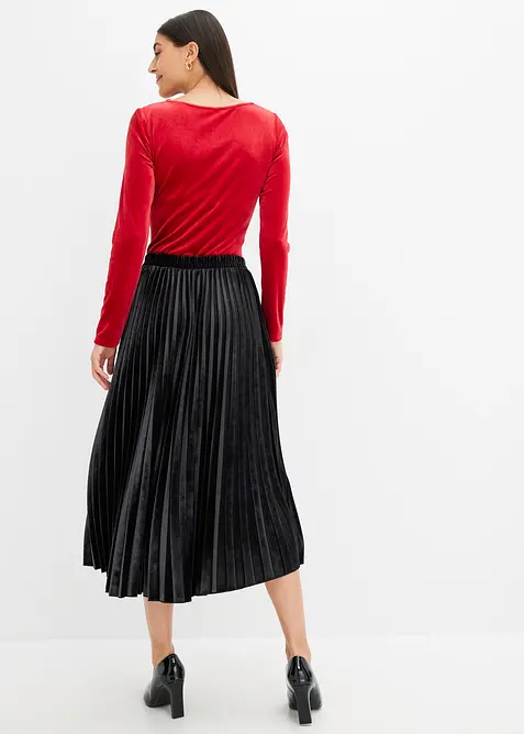 Abito midi in cr&ecirc;pe operato, bonprix