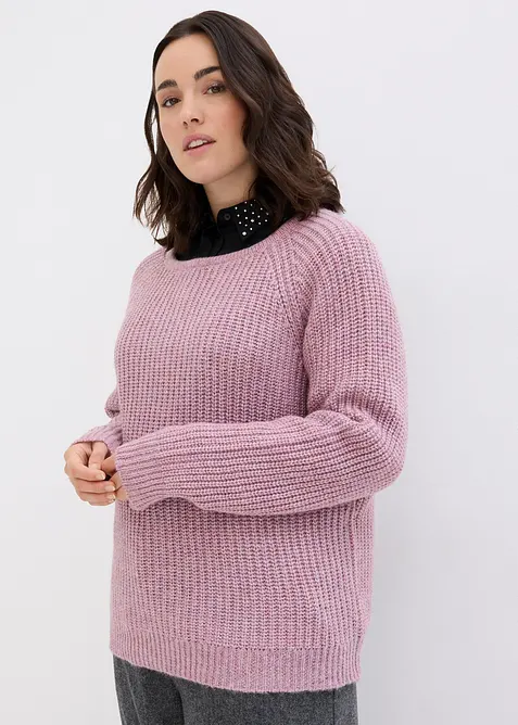 Maglione in filato grosso con fili glitterati, bonprix