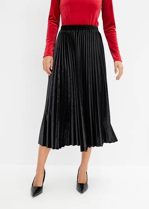 Abito midi in cr&ecirc;pe operato, bonprix