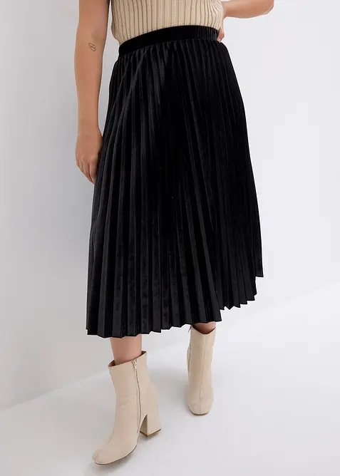 Abito midi in cr&ecirc;pe operato, bonprix