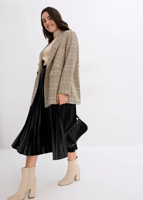 Abito midi in cr&ecirc;pe operato, bonprix