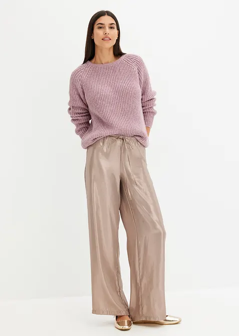 Maglione in filato grosso con fili glitterati, bonprix