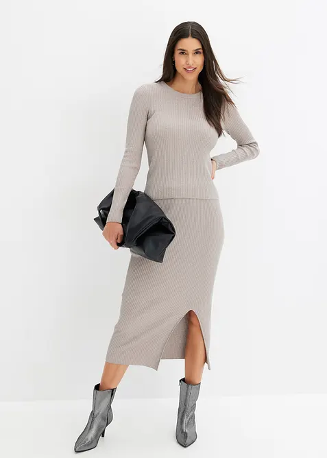 Maglione in filato fine di misto viscosa morbido, bonprix