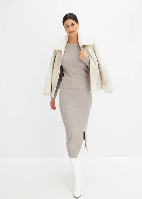 Gonna in maglia di misto viscosa morbido, bonprix