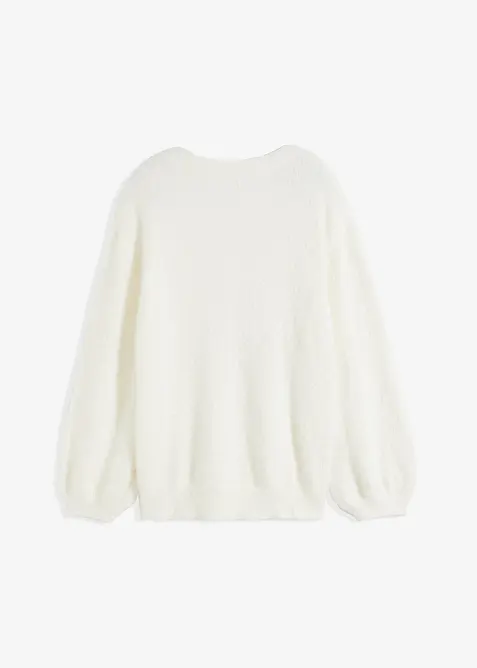 Maglione oversize con scollatura profonda al dorso, bonprix