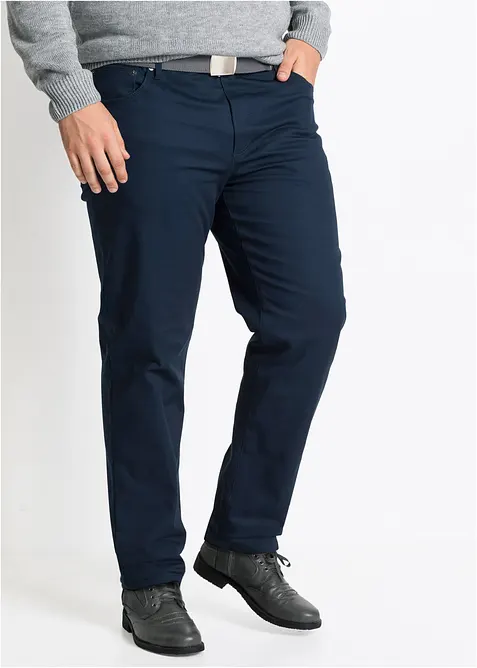 Pantaloni termici elasticizzati con fodera in flanella straight, regular fit, bonprix