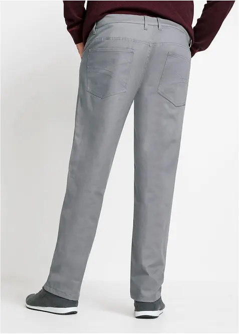 Pantaloni termici elasticizzati con fodera in flanella straight, regular fit, bonprix