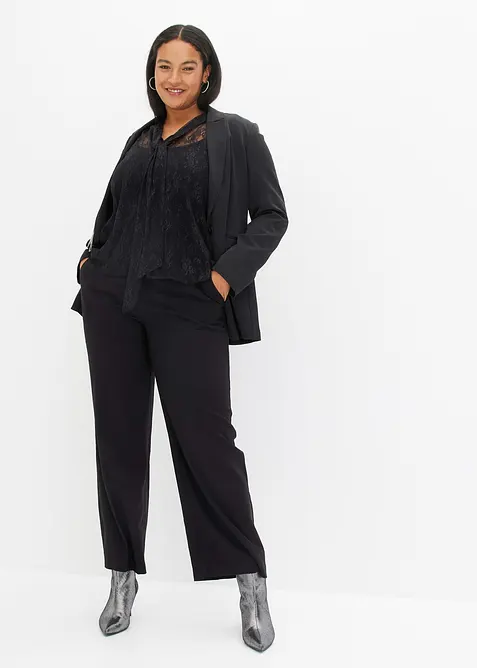 Blusa in pizzo leggermente trasparente, bonprix