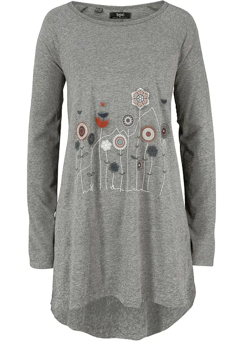 Maglia lunga oversize con scollo rotondo, bonprix