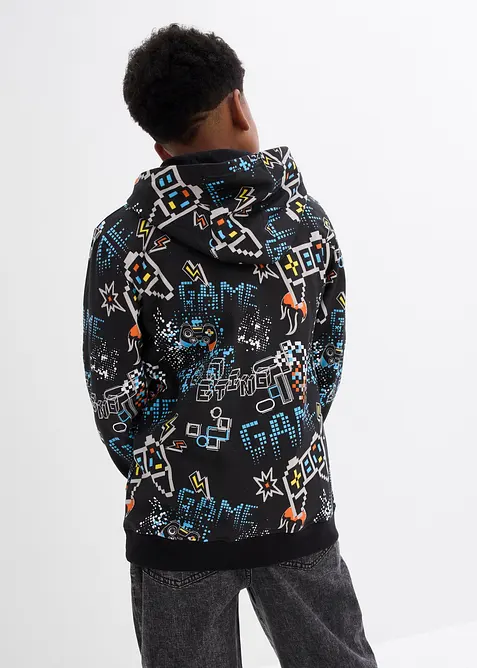 Felpa con cappuccio in puro cotone biologico, bonprix