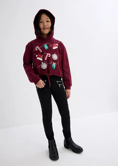 Felpa con cappuccio in puro cotone biologico, bonprix