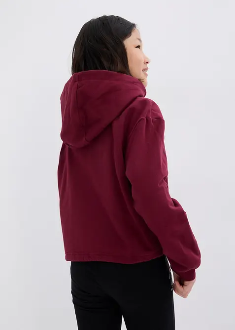 Felpa con cappuccio in puro cotone biologico, bonprix