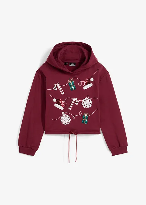 Felpa con cappuccio in puro cotone biologico, bonprix