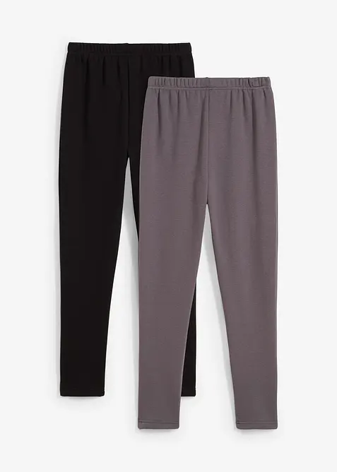 Leggings termici funzionali con fodera in pile (pacco da 2), bonprix