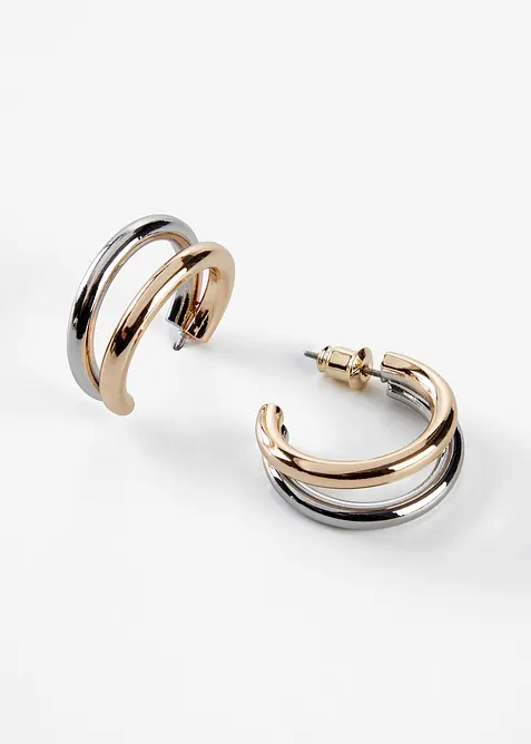 Orecchini a cerchio in ottone, bonprix