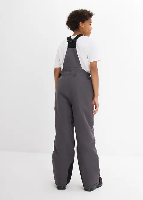 Pantaloni funzionali impermeabili con bretelle e fodera calda, bonprix