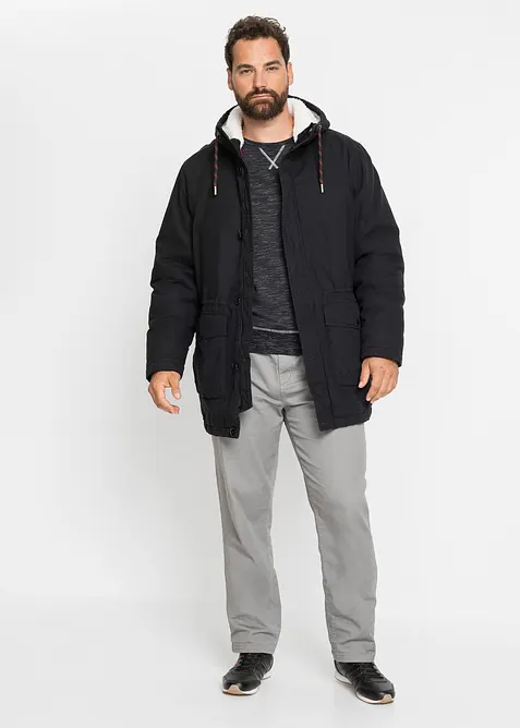 Parka invernale con cappuccio in teddy, bonprix