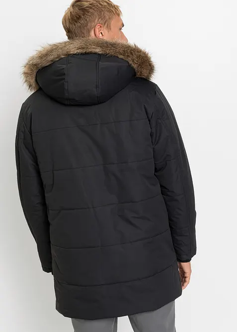 Parka invernale con fodera teddy e cappuccio staccabile, bonprix