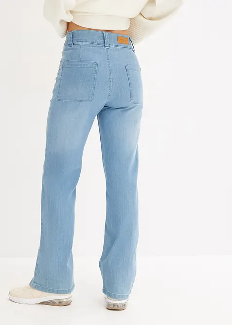 Jeans elasticizzati straight, vita alta, bonprix