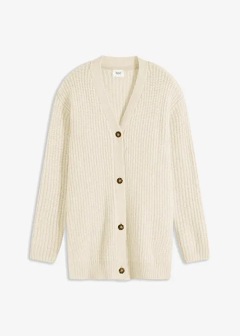 Cardigan in filato grosso di misto lana morbido, bonprix