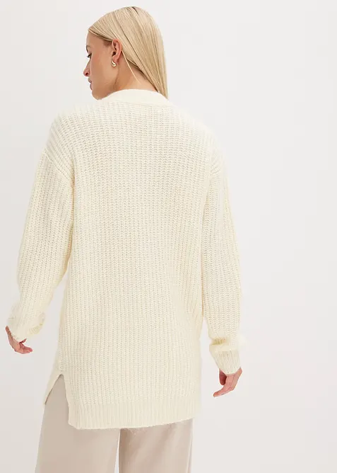 Cardigan in filato grosso di misto lana morbido, bonprix