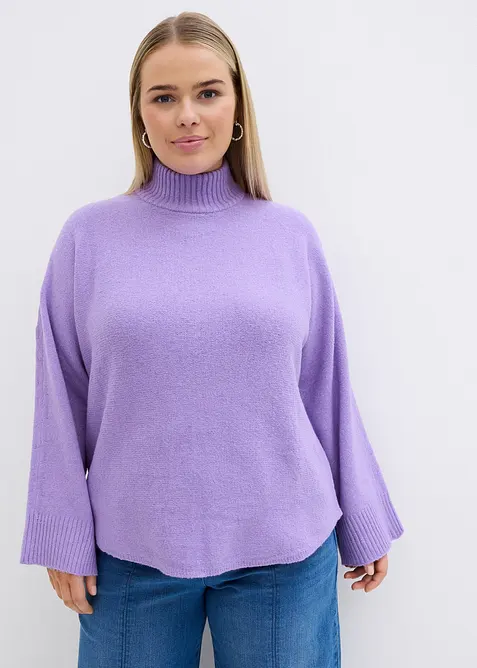 Maglione con collo dritto, bonprix