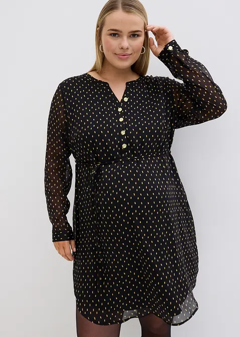 Abito pr&eacute;maman / da allattamento 2 in 1 in chiffon, bonprix