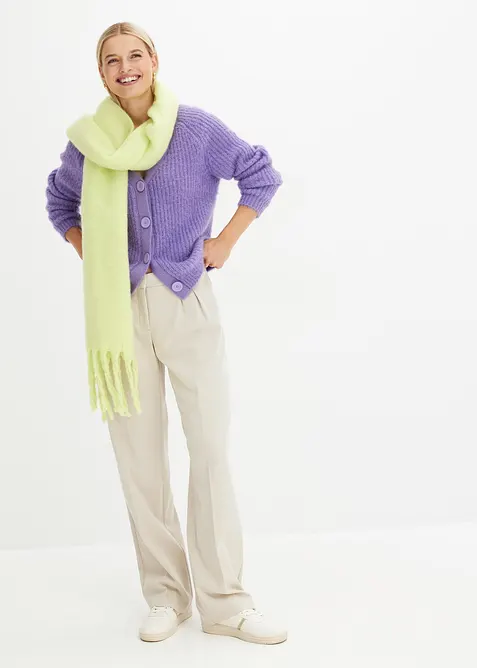 Cardigan a coste in filato grosso, bonprix